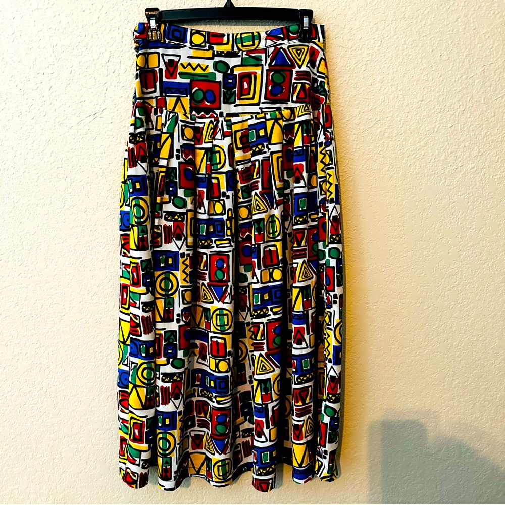 Diane Von Furstenberg 90’s Abstract Print‎ Multicolor Skirt